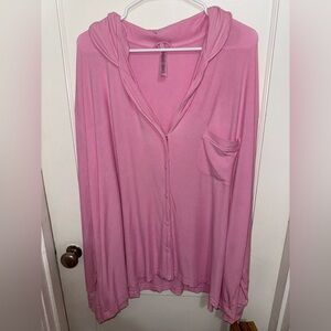 Skims bubblegum soft lounge top